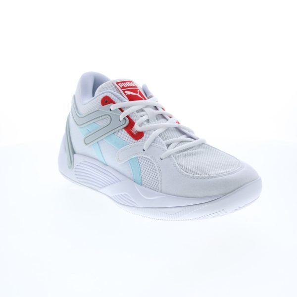 Puma TRC Blaze Court 37658218 Mens White Canvas Athletic Basketball Shoes Online Sale - Image 2