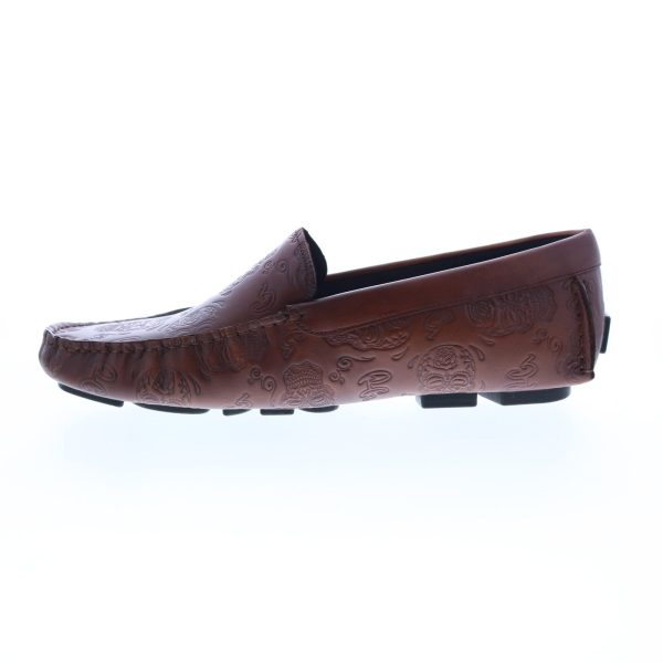 Robert Graham Crossbones Mens Brown Loafers & Slip Ons Moccasin Shoes Cheap - Image 5