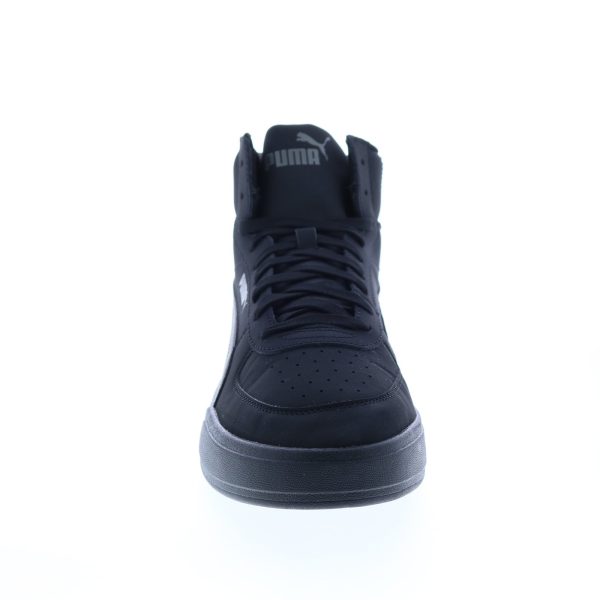 Puma Caven Mid Buck 39045301 Mens Black Leather Lifestyle Sneakers Shoes Online Sale - Image 3