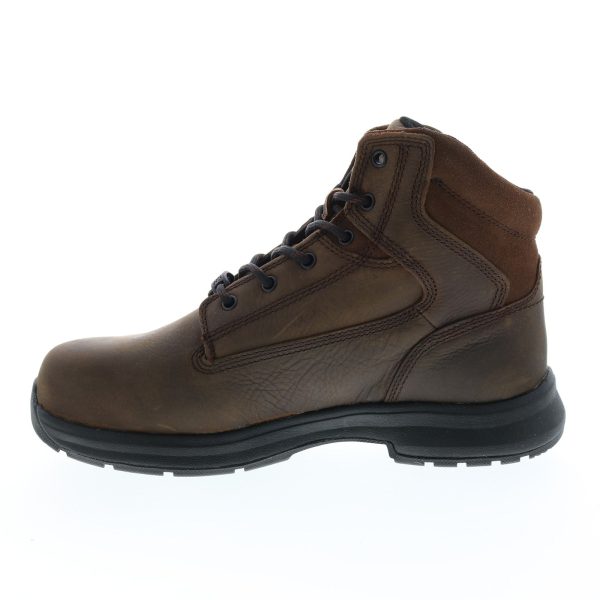 Wolverine Logan ESD 6  W201211 Mens Brown Wide Leather Lace Up Work Boots For Cheap - Image 5