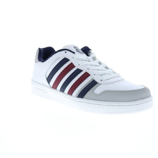 K-Swiss Court Palisades 06931-164-M Mens White Leather Lifestyle Sneakers Shoes Online Hot Sale - Image 2