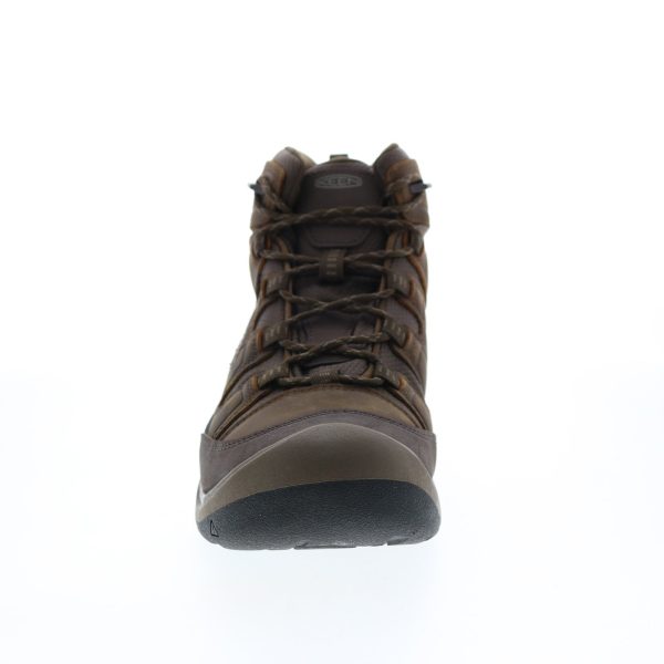Keen Circadia Mid Waterproof 1026769 Mens Brown Leather Lace Up Hiking Boots Online - Image 3
