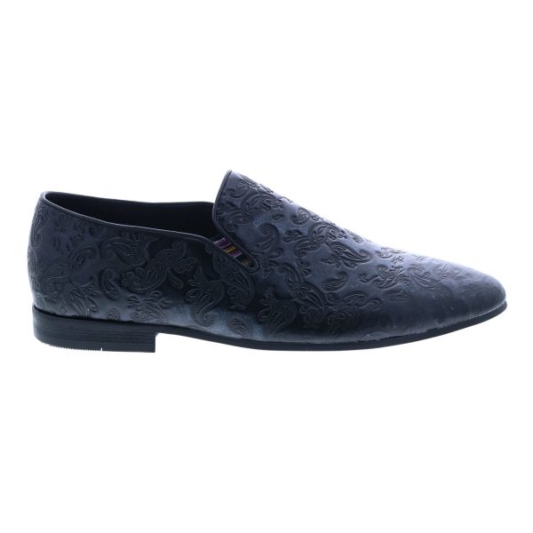 Robert Graham Follet RG5724S Mens Black Leather Loafers Casual Shoes Online Hot Sale