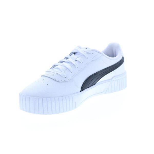 Puma Carina 2.0 38584907 Womens White Leather Lifestyle Sneakers Shoes For Cheap - Image 4