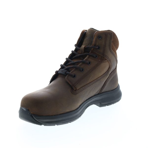 Wolverine Logan ESD 6  W201211 Mens Brown Wide Leather Lace Up Work Boots For Cheap - Image 4