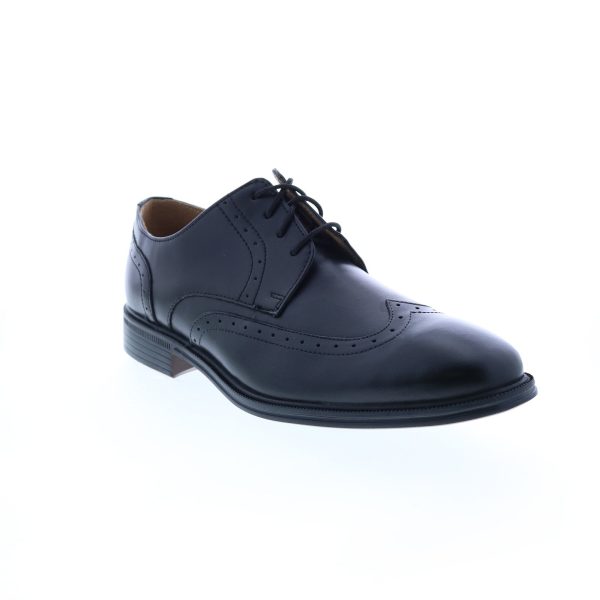 Nunn Bush Sherwood Wingtip Oxfords Mens Black Leather Wingtip & Brogue Shoes on Sale - Image 2
