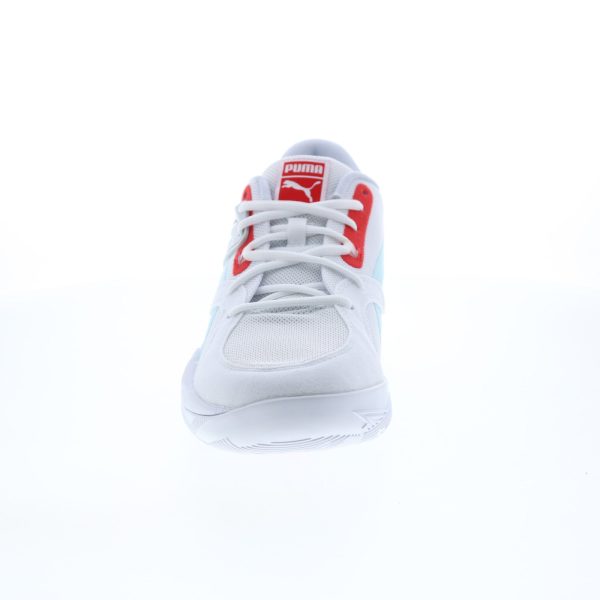 Puma TRC Blaze Court 37658218 Mens White Canvas Athletic Basketball Shoes Online Sale - Image 3