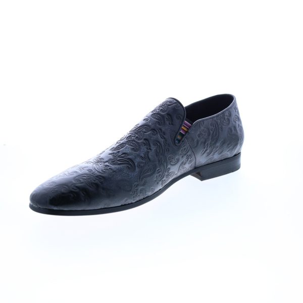 Robert Graham Follet RG5724S Mens Black Leather Loafers Casual Shoes Online Hot Sale - Image 4