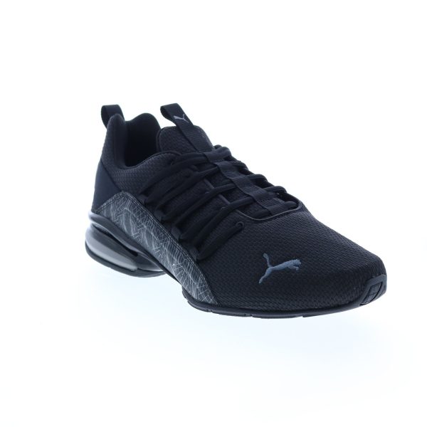 Puma Axelion Graphic 19425201 Mens Black Canvas Athletic Running Shoes Online Sale - Image 2