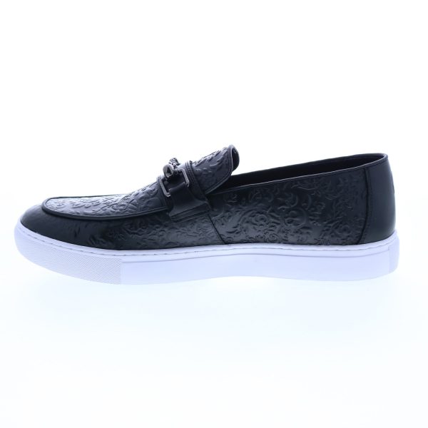Robert Graham Catalonia RG5580S Mens Black Leather Loafers Casual Shoes Supply - Image 5