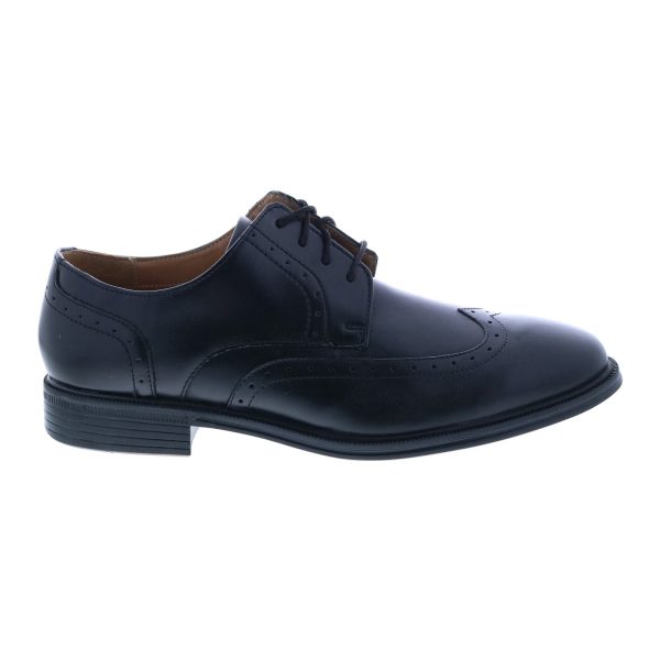 Nunn Bush Sherwood Wingtip Oxfords Mens Black Leather Wingtip & Brogue Shoes on Sale