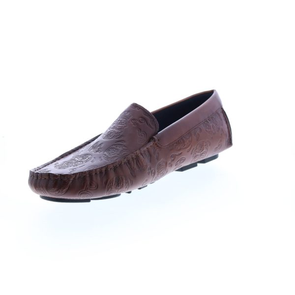 Robert Graham Crossbones Mens Brown Loafers & Slip Ons Moccasin Shoes Cheap - Image 4