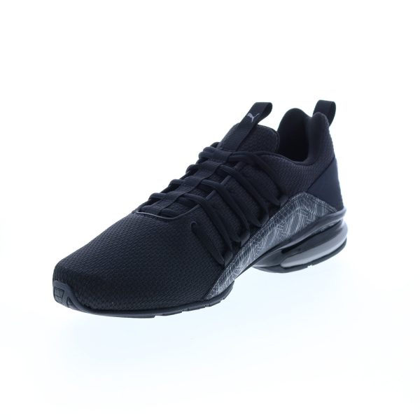 Puma Axelion Graphic 19425201 Mens Black Canvas Athletic Running Shoes Online Sale - Image 4