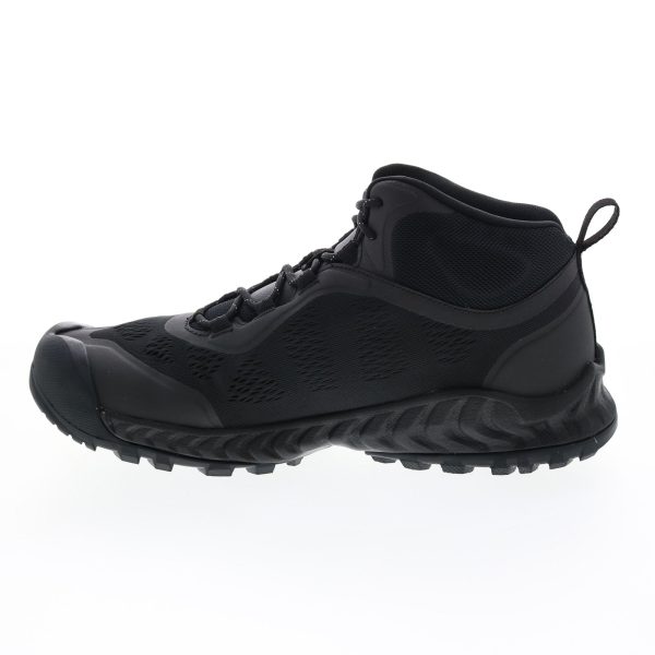 Keen Nxis Speed Mid 1026110 Mens Black Canvas Lace Up Hiking Boots For Discount - Image 5