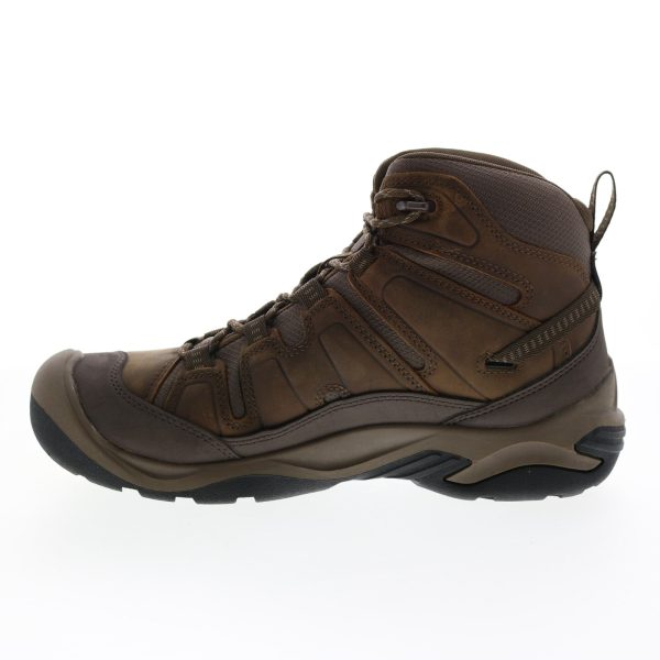 Keen Circadia Mid Waterproof 1026769 Mens Brown Leather Lace Up Hiking Boots Online - Image 5