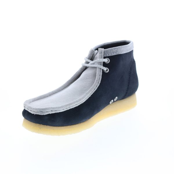 Clarks Wallabee Boot VCY 26165077 Mens Blue Suede Lace Up Chukkas Boots Online - Image 4