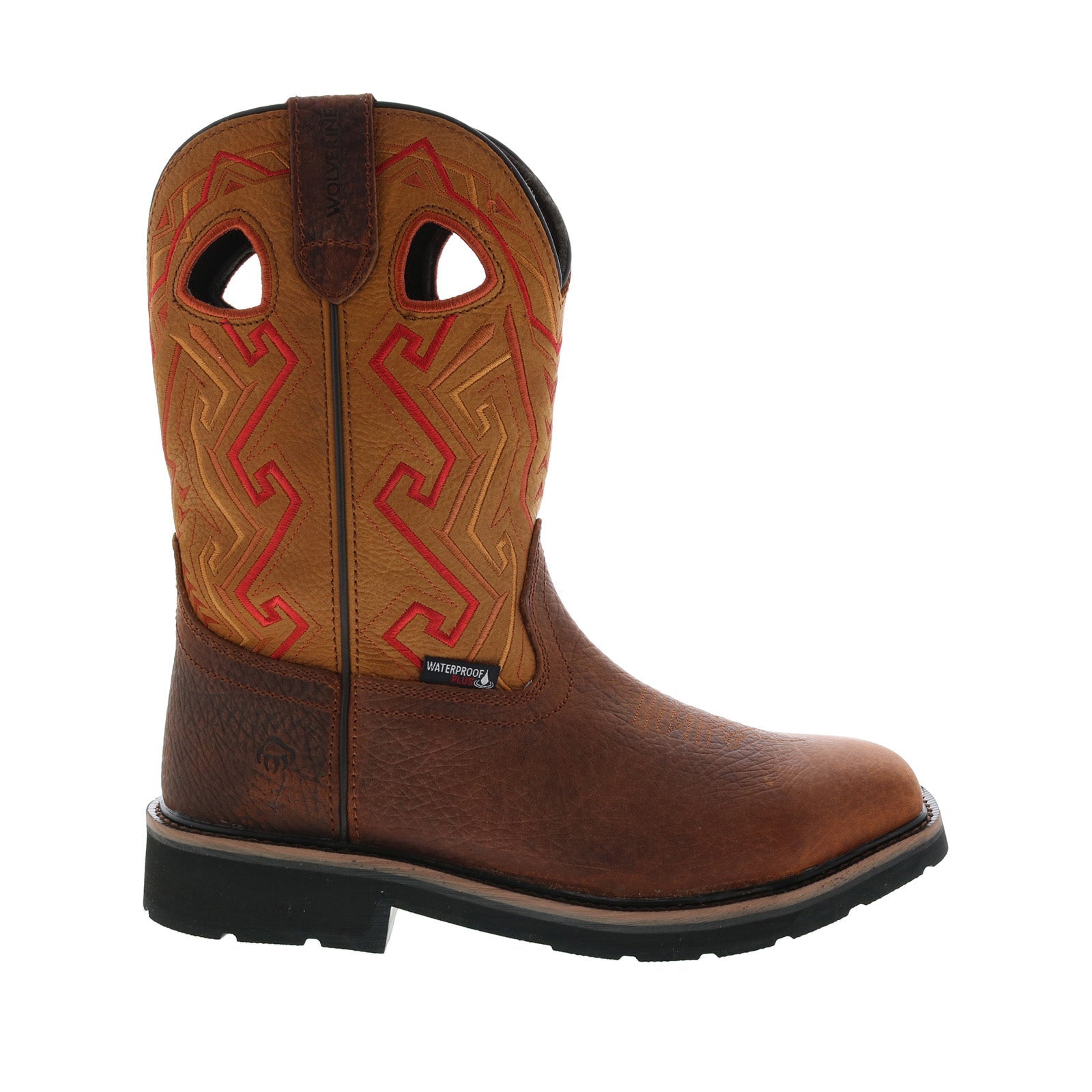 Wolverine Rancher Aztec Waterproof Steel Toe 10  Mens Brown Wide Boots Hot on Sale