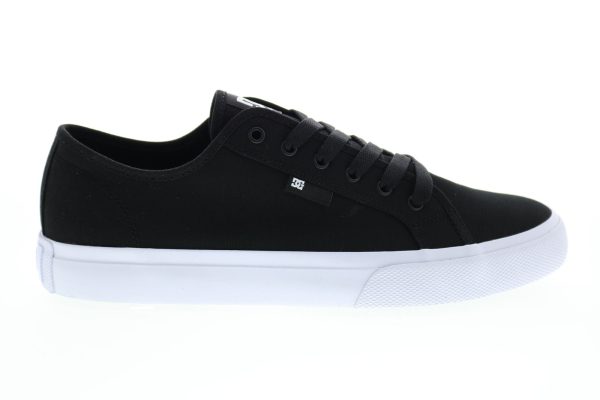 DC Manual ADYS300591 Mens Black Canvas Lace Up Skate Inspired Sneakers Shoes Online Hot Sale