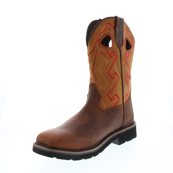 Wolverine Rancher Aztec Waterproof Steel Toe 10  Mens Brown Wide Boots Hot on Sale - Image 4