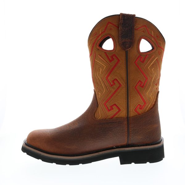 Wolverine Rancher Aztec Waterproof Steel Toe 10  Mens Brown Wide Boots Hot on Sale - Image 5