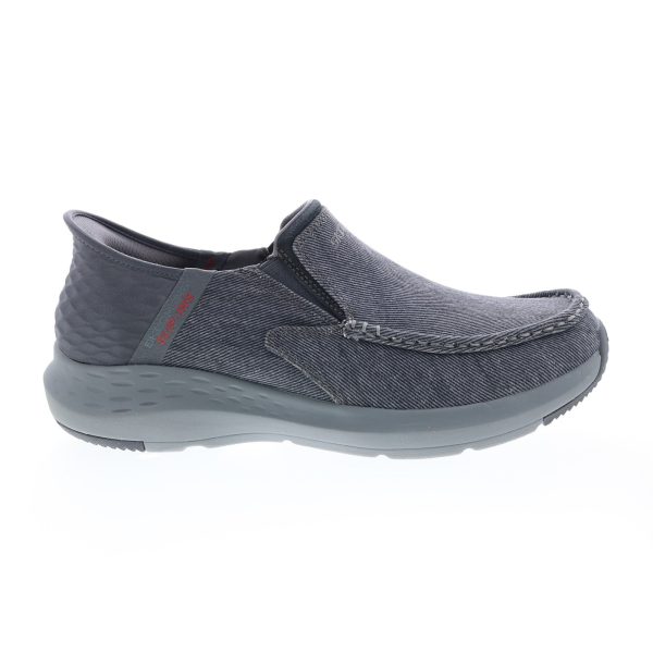 Skechers Parson Dewitt 204806WW Mens Gray Extra Wide Loafers Casual Shoes Online Hot Sale