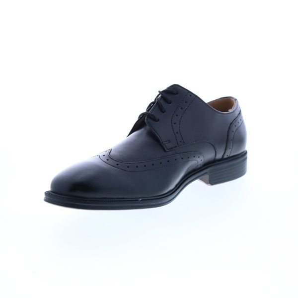 Nunn Bush Sherwood Wingtip Oxfords Mens Black Leather Wingtip & Brogue Shoes on Sale - Image 4