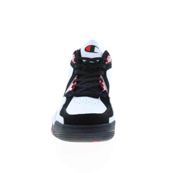 Champion Zone US1 Mid CPS10522M Mens White Leather Lifestyle Sneakers Shoes For Cheap - Image 3