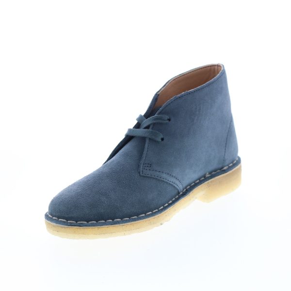 Clarks Desert Boot 26156691 Womens Blue Suede Lace Up Desert Boots Fashion - Image 4
