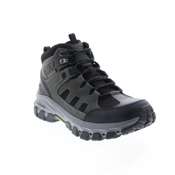 Skechers Relaxed Fit Edgemont Voxter 204517 Mens Gray Leather Hiking Boots Cheap - Image 2