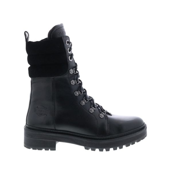 Harley-Davidson Dalwood D84694 Womens Black Leather Motorcycle Boots Cheap