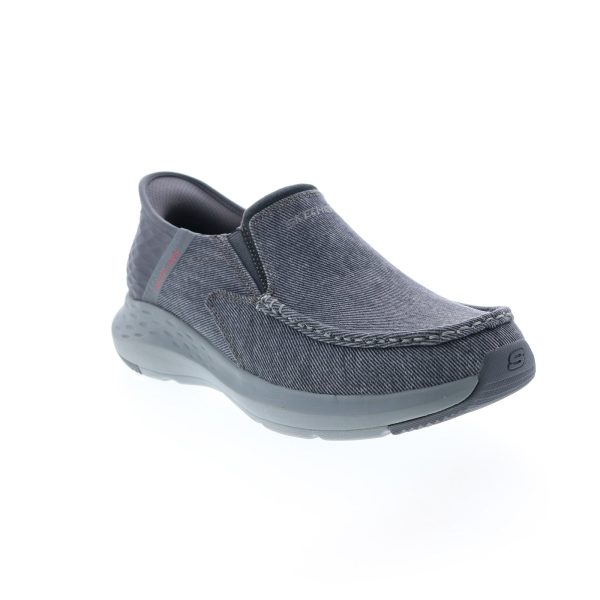 Skechers Parson Dewitt 204806WW Mens Gray Extra Wide Loafers Casual Shoes Online Hot Sale - Image 2