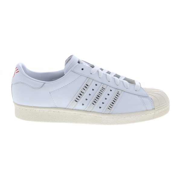 Adidas Superstar 80S Human Made FY0730 Mens White Lifestyle Sneakers Shoes For Cheap