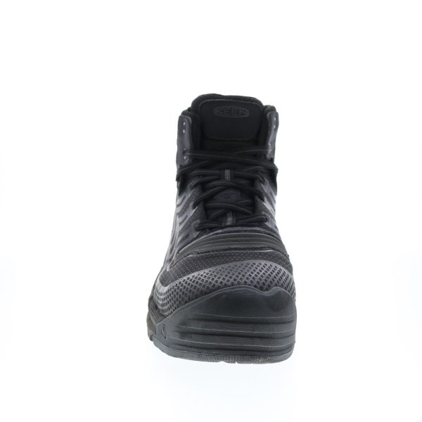 Keen Kansas City Mid 1025617 Mens Black Leather Lace Up Work Boots For Discount - Image 3