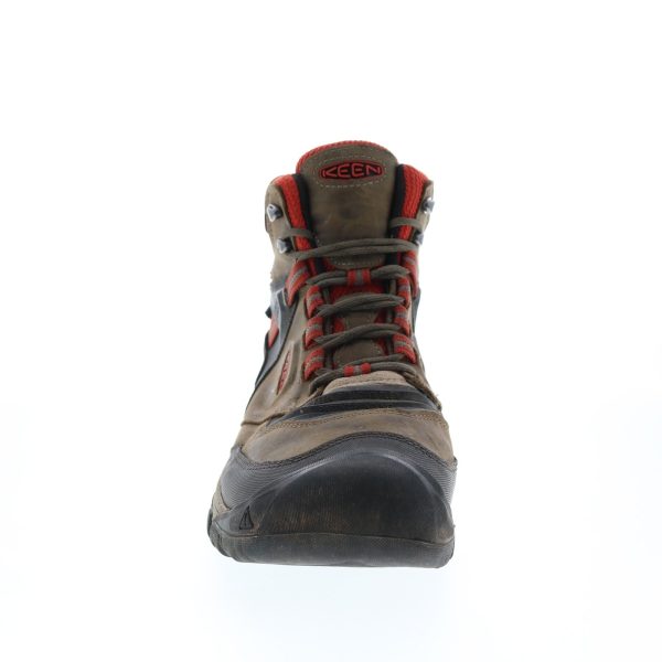Keen Ridge Flex Waterproof 1025416 Mens Brown Leather Lace Up Work Boots For Sale - Image 3