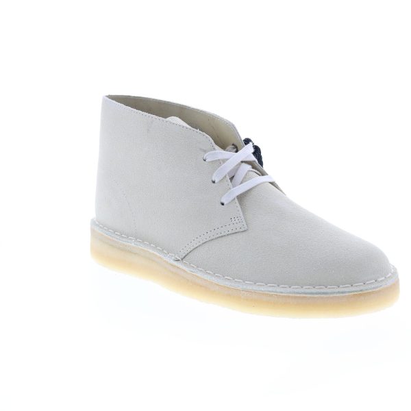 Clarks Desert Coal 26156684 Mens Beige Suede Lace Up Chukkas Boots For Sale - Image 2