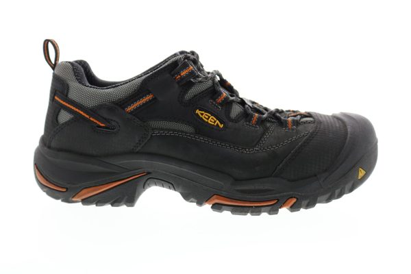 Keen Braddock Low 1011244 Mens Black Extra Wide Leather Lace Up Work Boots Online now