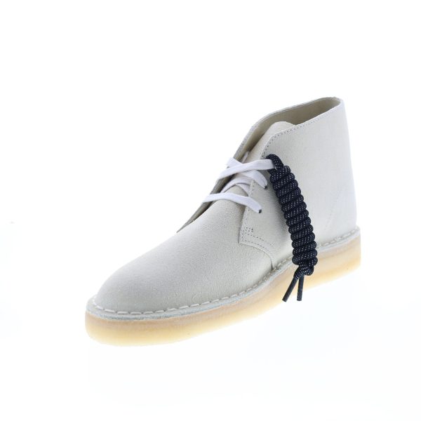 Clarks Desert Coal 26156684 Mens Beige Suede Lace Up Chukkas Boots For Sale - Image 4