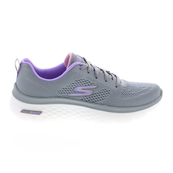 Skechers Go Walk Hyper Burst Space Insight Womens Gray Sneakers Shoes Hot on Sale