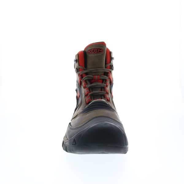 Keen Ridge Flex Waterproof 1025416 Mens Brown Wide Leather Lace Up Hiking Boots For Discount - Image 3