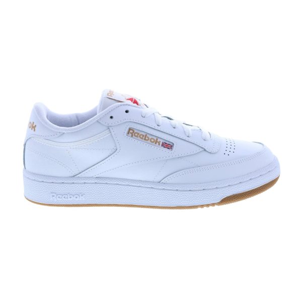 Reebok Club C 85 GY7147 Mens White Leather Lace Up Lifestyle Sneakers Shoes Online