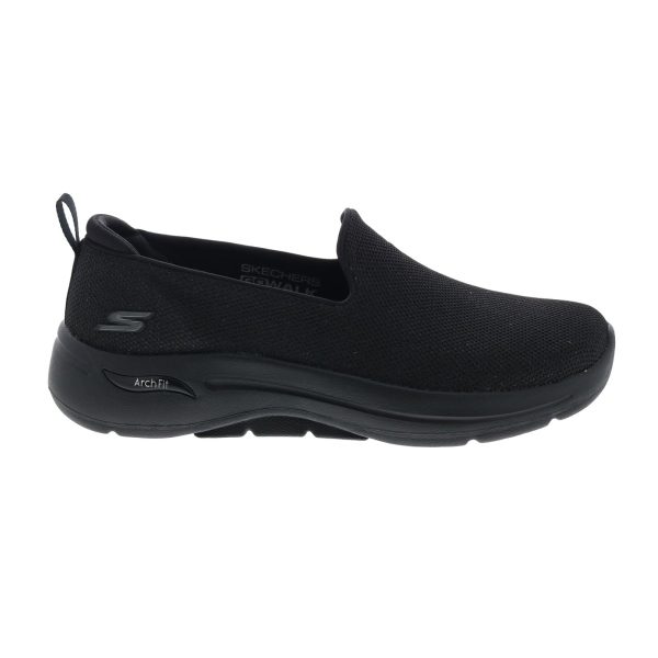 Skechers Go Walk Arch Fit Vividly 124417 Womens Black Athletic Walking Shoes For Discount