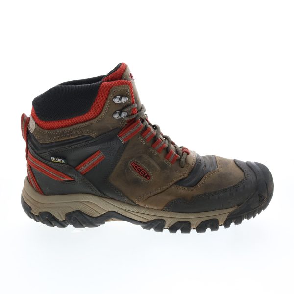 Keen Ridge Flex Waterproof 1025416 Mens Brown Leather Lace Up Work Boots For Sale