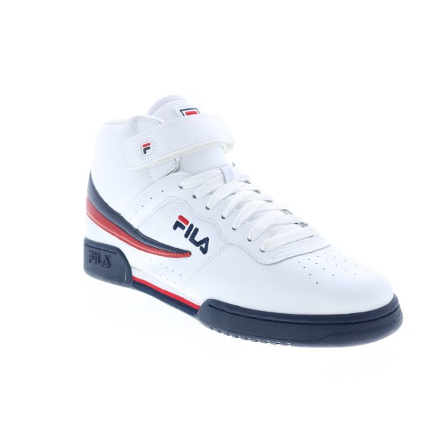 Fila F-13V Leather 1VF059LX-150 Mens White Lifestyle Sneakers Shoes Online Sale - Image 2