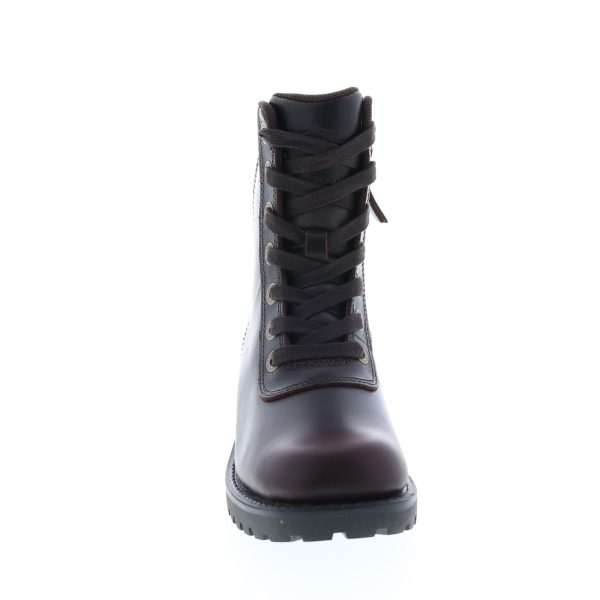 Harley-Davidson Ashby Lace Up D84716 Womens Brown Leather Motorcycle Boots Cheap - Image 3