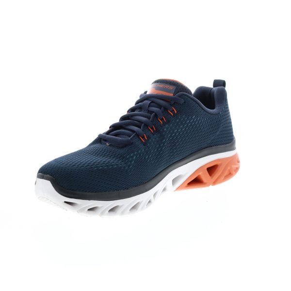 Skechers Glide Step Sport Wave Heat Mens Blue Lifestyle Sneakers Shoes Online now - Image 4