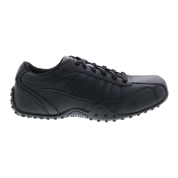 Skechers Work Relaxed Fit Elston SR Mens Black Wide Athletic Work Shoes Online Hot Sale
