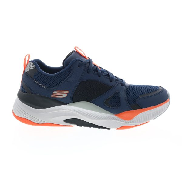 Skechers Mira Rylight 232219 Mens Blue Leather Lace Up Lifestyle Sneakers Shoes Sale