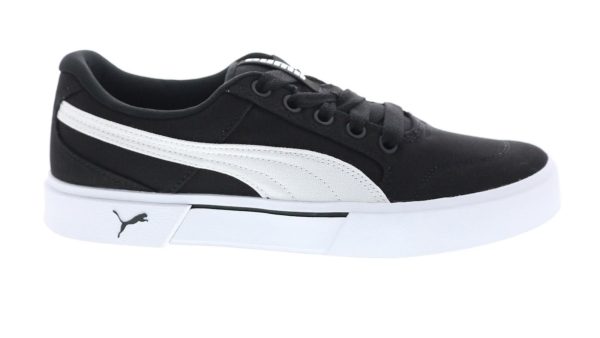 Puma C-Rey 38231001 Mens Black Canvas Lace Up Lifestyle Sneakers Shoes Cheap