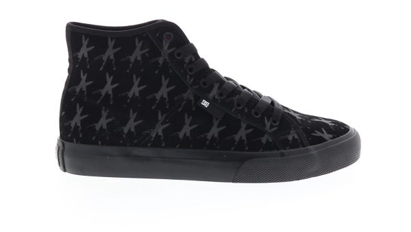 DC Andy Warhol Manual HI Mens Black Canvas Collaboration Sneakers Shoes For Discount