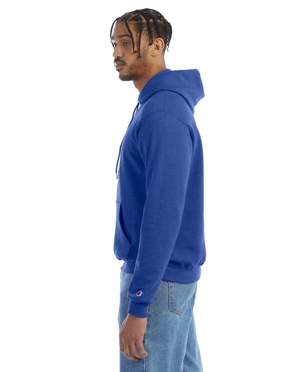 Champion EcoSmart Hooded Sweatshirt | Royal Blue Hthr For Cheap - Image 3